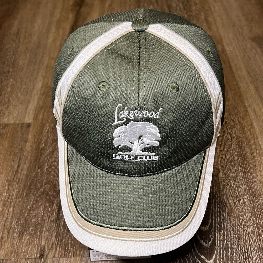 Lakewood Golf Course Hat Baseball Cap Army Green Athletic‎ Alabama Striped